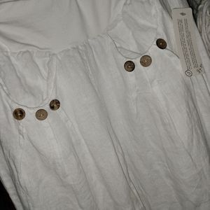 Bohemian white flare pants